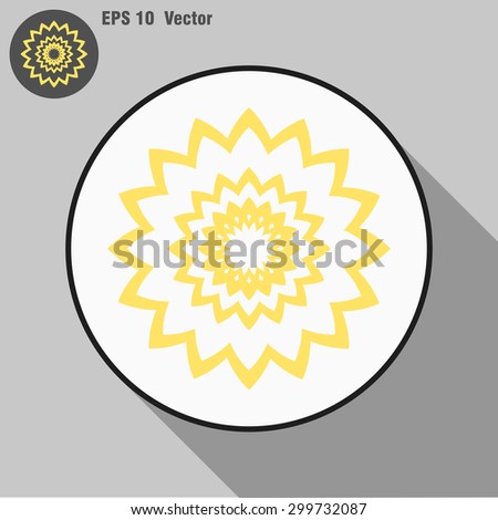 flower yellow icon vector