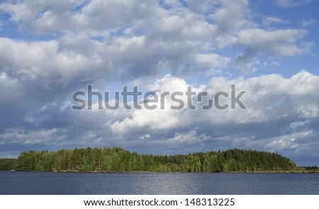 Landscape from Kurjenrahka National park in Finland. It is great place for hiking.