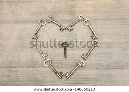 Heart Created with Keys - Key to the Heart