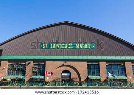 TORONTO, CANADA- 11TH MAY  2014: The outside of ST Lawrence Market during the day