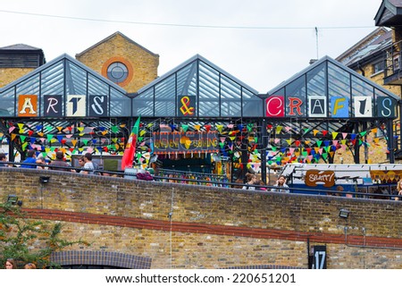 LONDON, UK - 27TH SEPTEMBER 2014: An Arts and Crafts Store near Camden Lock