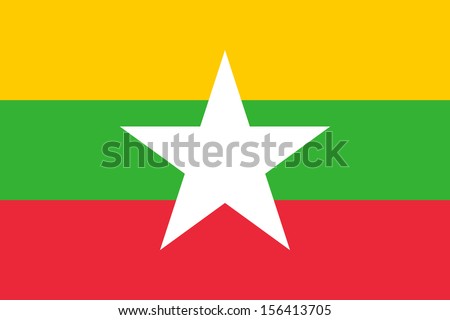 original and simple Union of Myanmar or Burma flag isolated vector in official colors  and Proportion Correctly
The Myanmar or Burma is a member of Asean Economic Community (AEC)