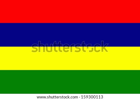 original and simple Mauritius flag isolated vector in official colors  and Proportion Correctly
