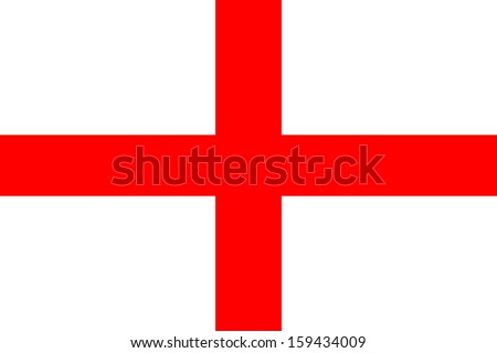 original and simple Republic of The England flag isolated vector in official colors and Proportion Correctly