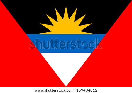 original and simple Republic of The Antigue and Barbuda flag isolated vector in official colors and Proportion Correctly