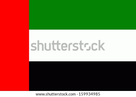 original and simple of the United Arab Emirates flag isolated vector in official colors and Proportion Correctly