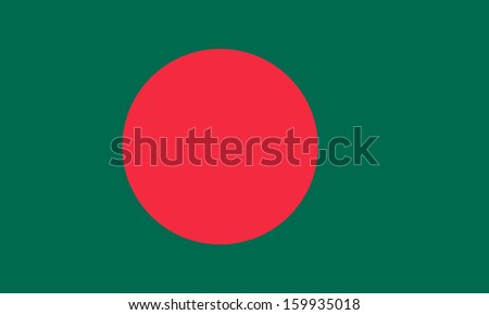 original and simple Bangladesh flag isolated vector in official colors and Proportion Correctly