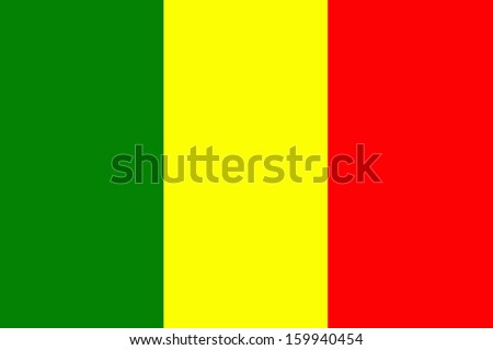 original and simple Mali flag isolated vector in official colors and Proportion Correctly