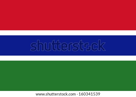 original and simple Gambia flag isolated vector in official colors and Proportion Correctly
