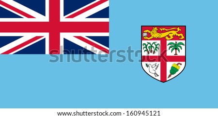 original and simple Fiji flag isolated vector in official colors and Proportion Correctly