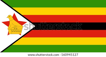 original and simple Zimbabwe flag isolated vector in official colors and Proportion Correctly