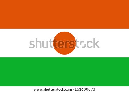 original and simple Republic of Niger flag isolated vector in official colors and Proportion Correctly (2:3)
