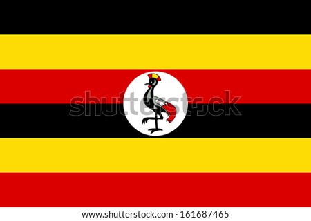 original and simple Uganda flag isolated vector in official colors and Proportion Correctly