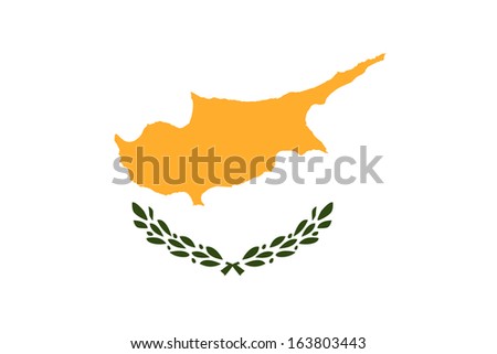 original and simple Cyprus flag isolated vector in official colors and Proportion Correctly