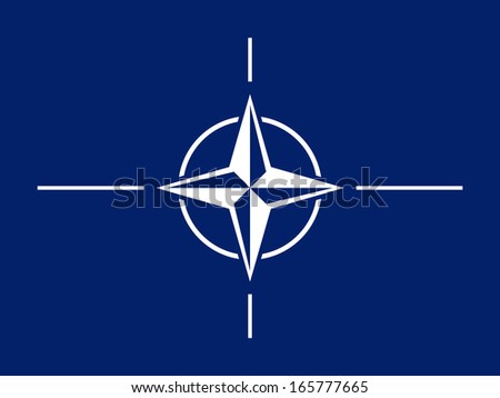 original and simple North Atlantic Treaty Organization (NATO) flag  isolated vector in official colors and Proportion Correctly
