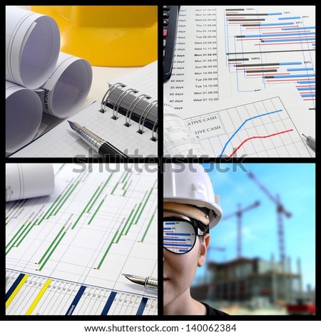 Construction project management collage