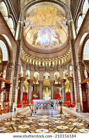 MONACO - OCTOBER 13: Interior of Saint Nicholas Cathedral - consecrated in 1875, located on site of the church built in 1252 and dedicated to St. Nicholas in Monaco-Ville, Monaco on October 13, 2013.