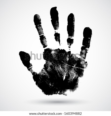 Print of hand of child, cute skin texture pattern,vector grunge illustration