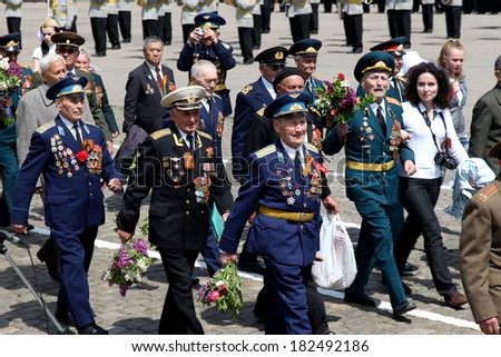 ODESSA MAY 4 : Events to commemorate the anniversary of the Victory in the Great Patriotic War. Victory Parade , May 4, 2012 Odessa, Ukraine