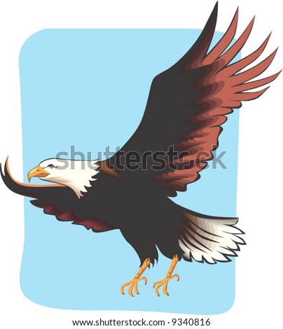 An Eagle With Wings Open Stock Vector Illustration 9340816 : Shutterstock