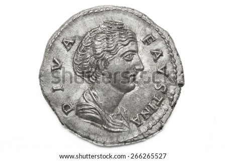Diva faustina, Roman coin