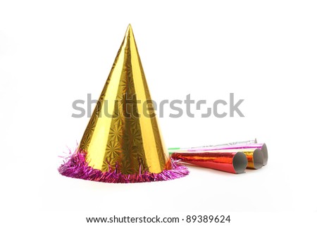 Party hat isolated on white.