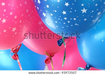 Colorful funny balloons.