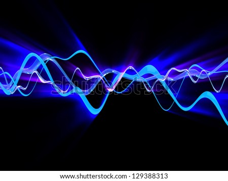 3d Illustration Of Shining Electric Waves - 129388313 : Shutterstock