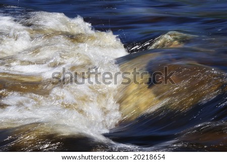 Mountain river, water flow close-up