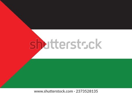 Flag of Palestine. Flag of the Palestine vector page symbol for your web site design Palestine flag logo, app, UI. Palestine flag Vector illustration, EPS10