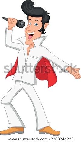 boy singing in Elvis Presley costume