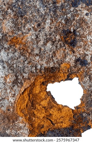 Similar – Image, Stock Photo Piece of rusty metal texture with corroded paint