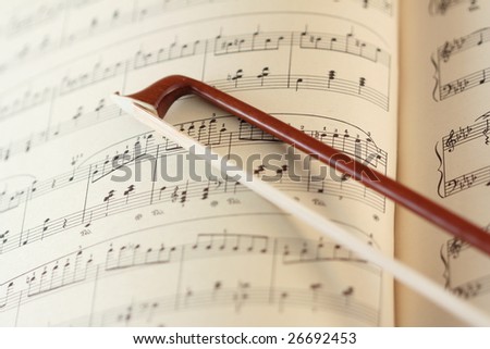 fiddle-stick on the music sheet