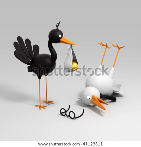 two birds and egg