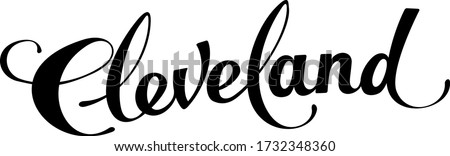 Cleveland - custom calligraphy text