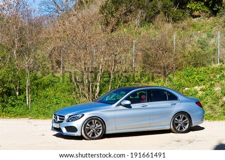 Marseille, France March 6, 2014 : Mercedes-Benz C-Class 2014 2015 Model test drive on March 6 2014 in Marseille, France.