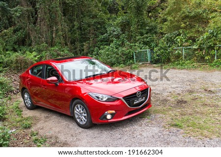 Hong Kong, China March 13, 2014 : Mazda 6 2014 Model test drive on March 13 2014 in Hong Kong.