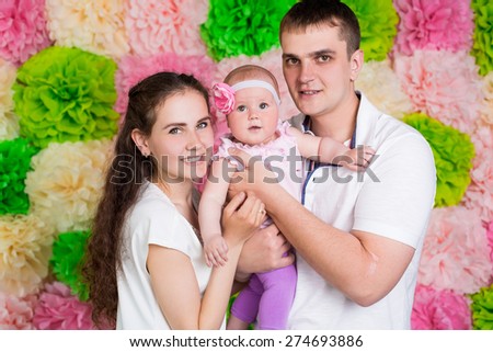 family spring colors portrait