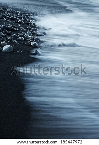 Iceland, black beach.