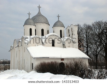 Winter. Pskov. Cathedral of the Nativity of John the Baptist