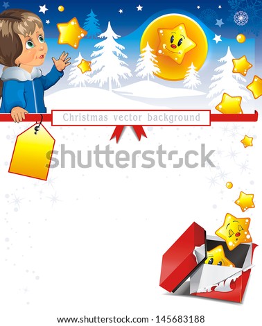 Christmas vector background. Holiday Christmas card