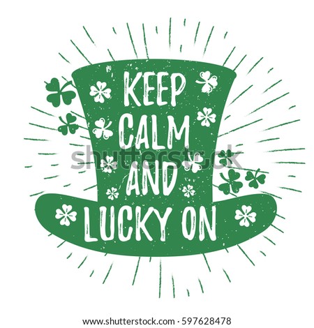 st patrick s day quote typography lettering greeting card template