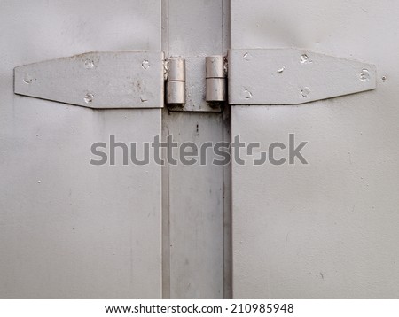 metal hinges custom made on silver color painted metal doors