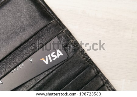 HYDERABAD,INDIA - June 2014, 2014: Visa Is Preparing a Standard for Prepaid Debit Cards