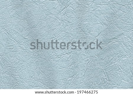 Photograph of coarse, crushed, crumpled artificial leather light Powder blue texture sample