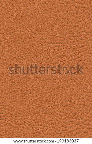 Photograph of artificial leather, Red Ochre, coarse texture sample
