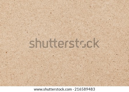 Photograph of light Beige recycle paper, extra coarse grain, grunge texture sample.