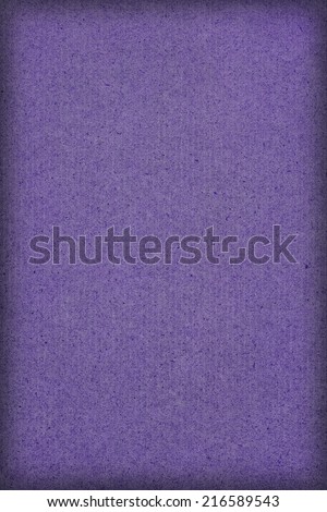 Photograph of saturated Deep Violet recycle striped paper, extra coarse grain, vignette, grunge texture sample.