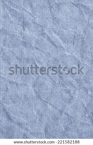 Photograph of Powder Blue Striped Recycle Kraft Paper, extra coarse grain, crumpled grunge texture sample.