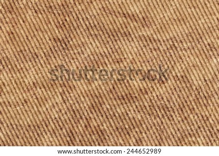 Recycle Brown Corrugated Cardboard, coarse grain, bleached, mottled, grunge texture sample.